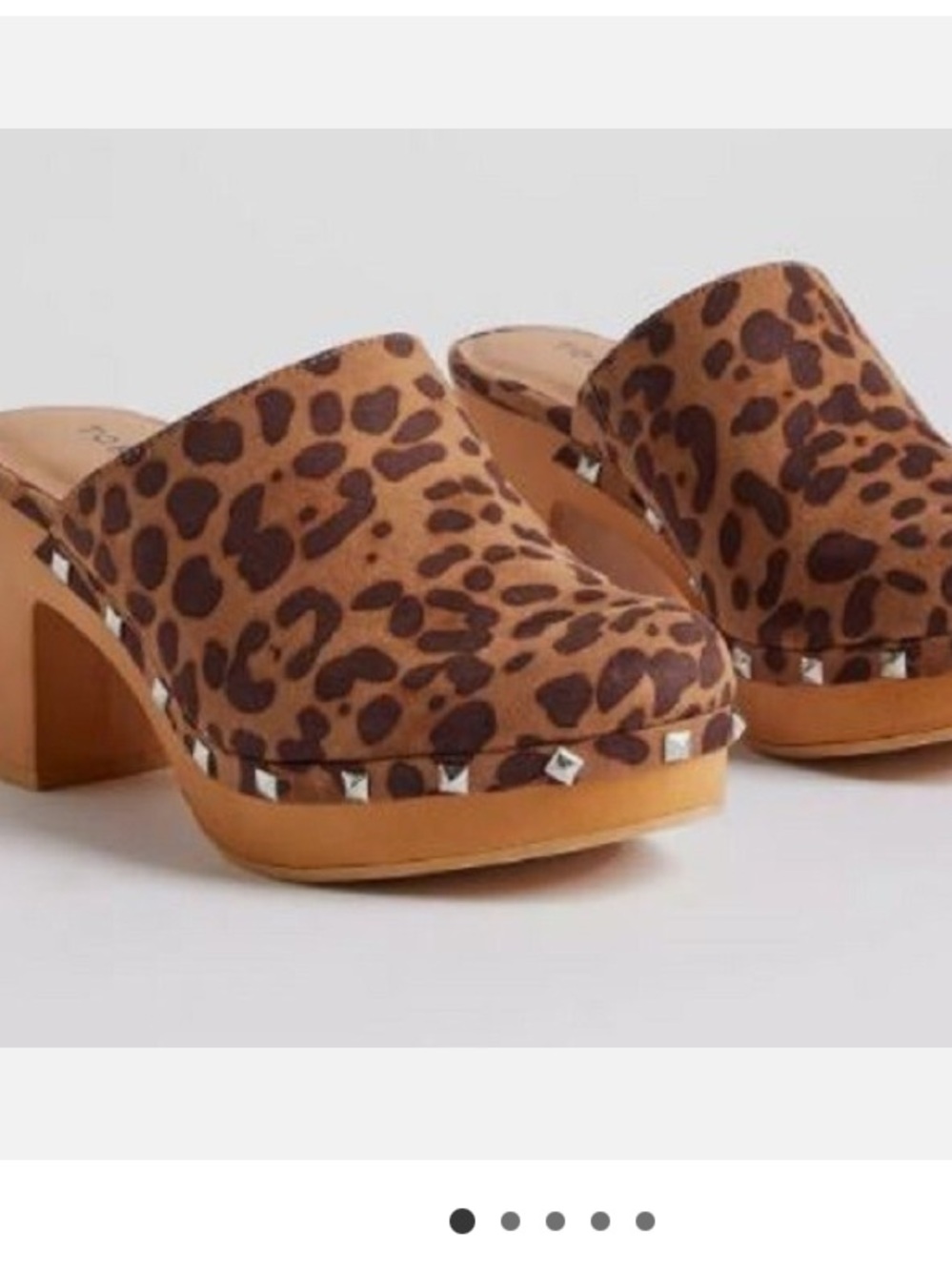 torrid Leopard Print Suede Clog Mules in Brown